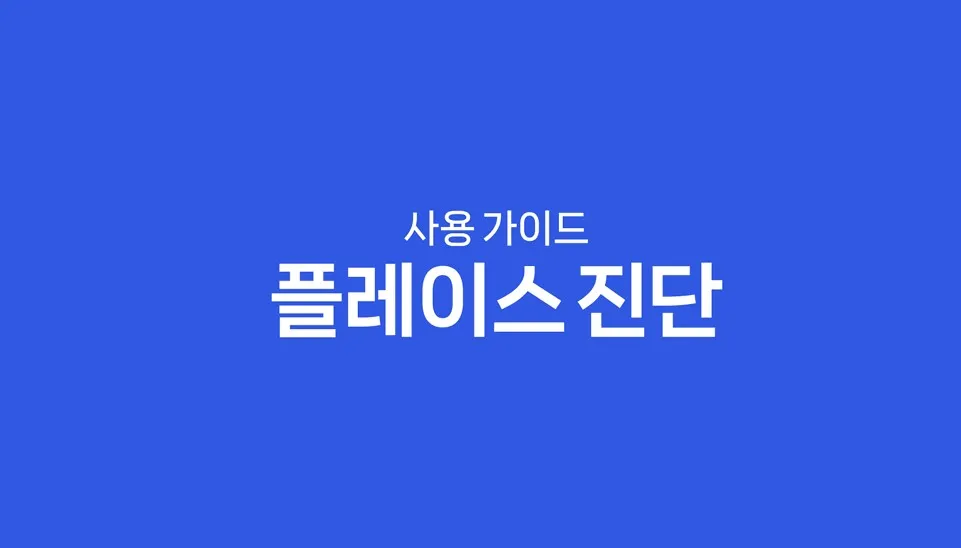플레이스 진단 분석 통계 솔루션 